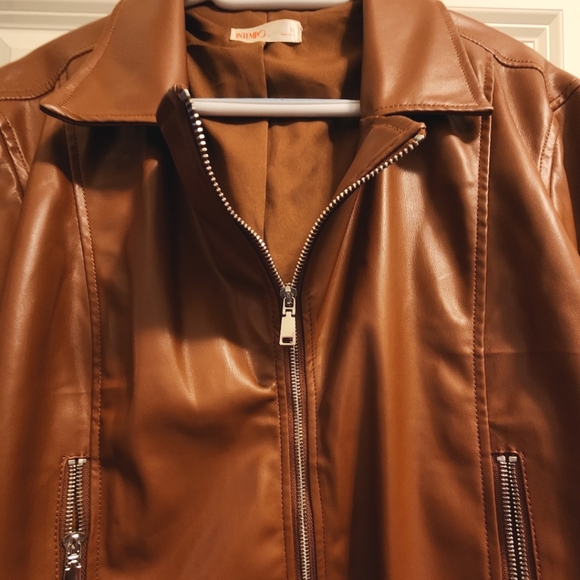 Intempo, brown/tan, faux leather, moto jacket in size XL - Picture 5 of 5